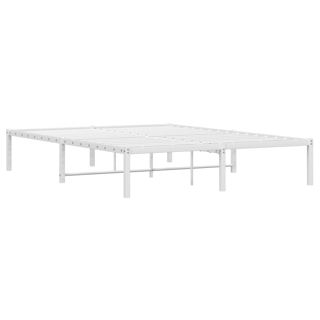 Estrutura de cama 140x190 cm metal branco