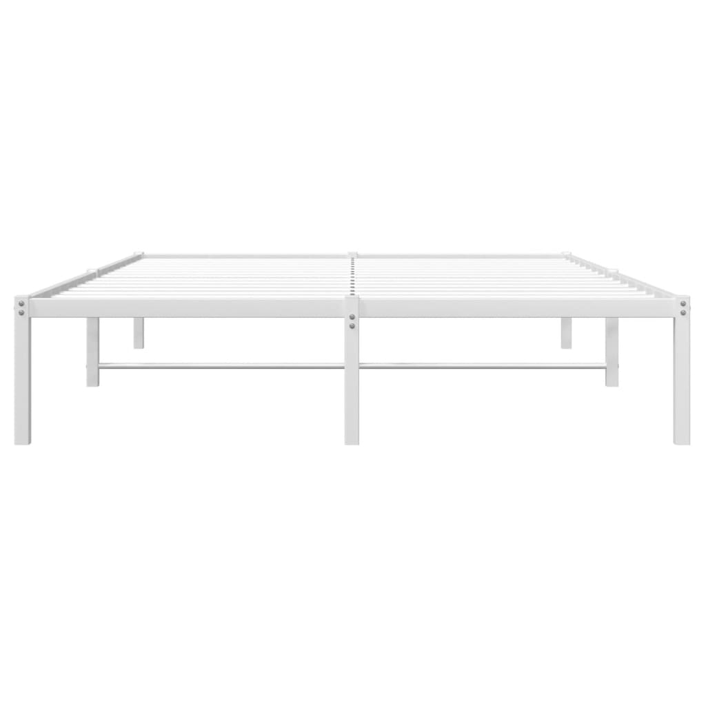 Estrutura de cama 140x190 cm metal branco