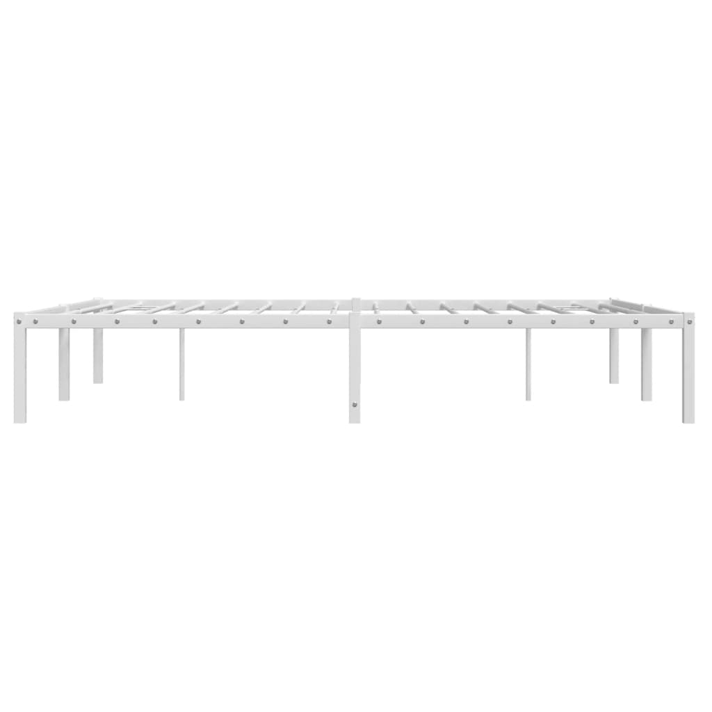 Estrutura de cama 140x190 cm metal branco