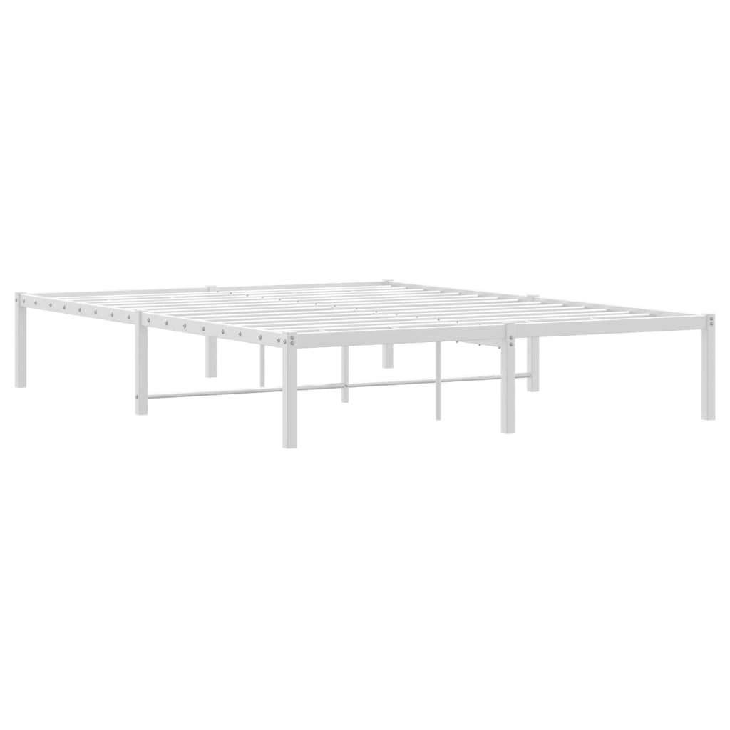 Estrutura de cama 140x190 cm metal branco