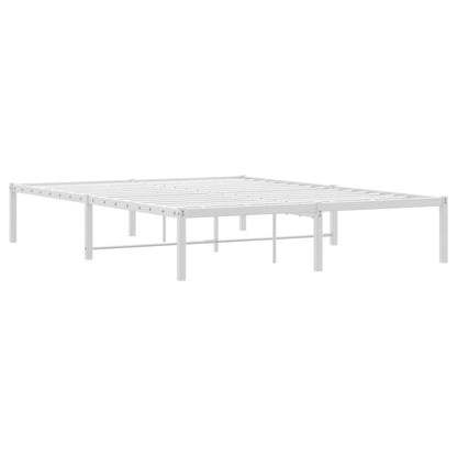 Estrutura de cama 140x190 cm metal branco