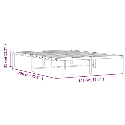 Estrutura de cama 140x190 cm metal branco