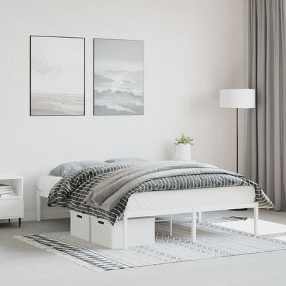 Estrutura de cama 140x190 cm metal branco