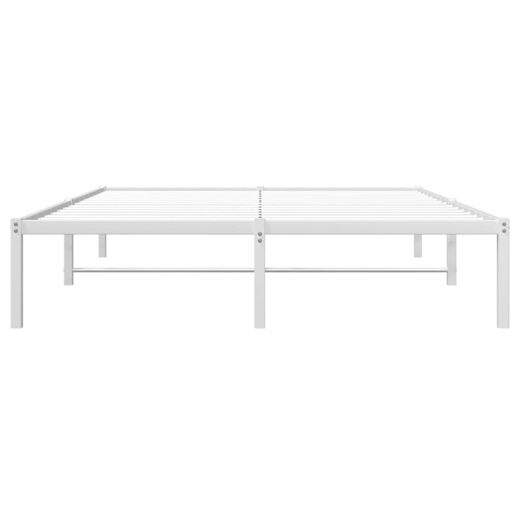 Estrutura de cama 140x200 cm metal branco