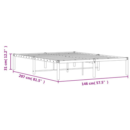 Estrutura de cama 140x200 cm metal branco