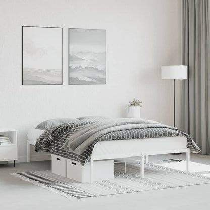 Estrutura de cama 140x200 cm metal branco