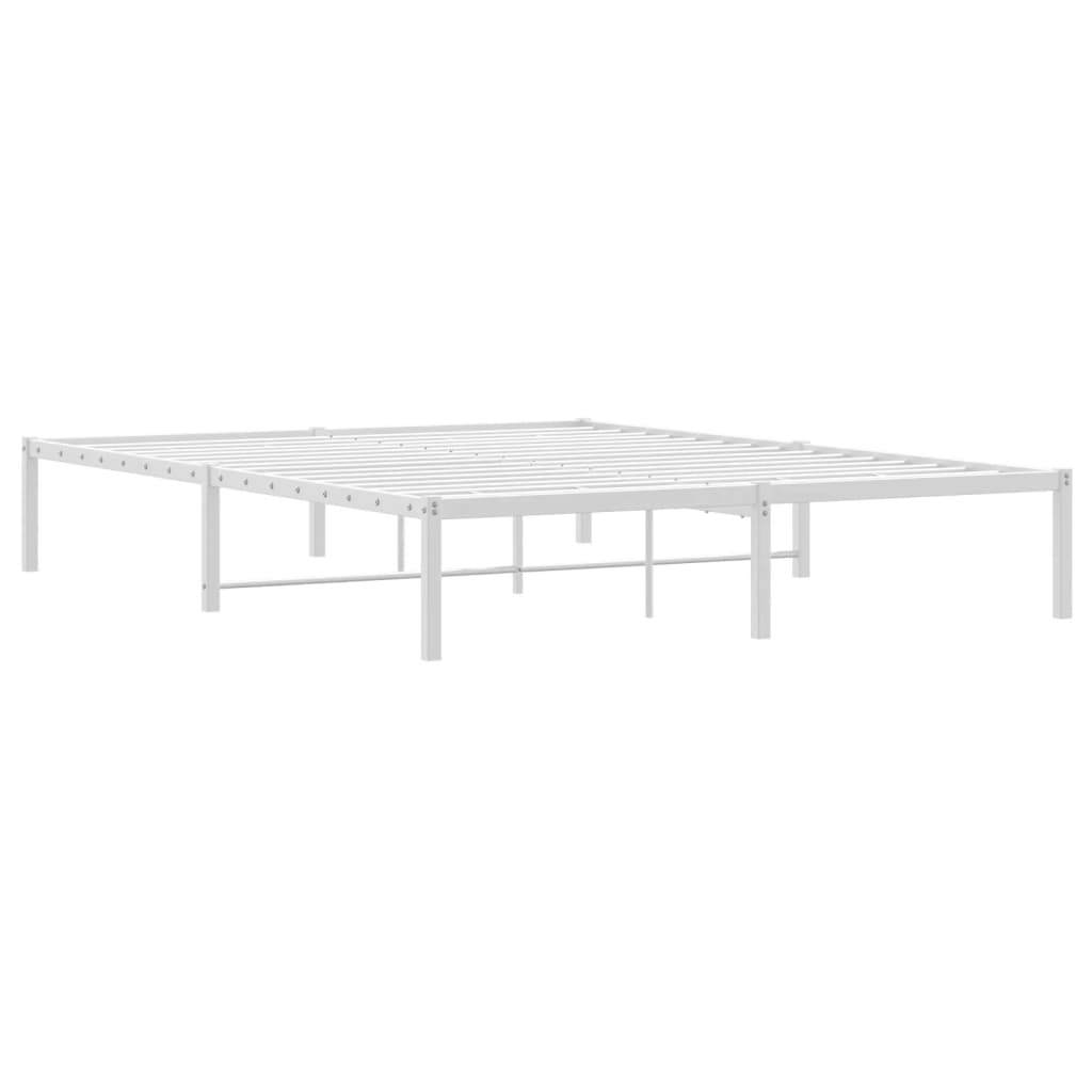 Estrutura de cama 150x200 cm metal branco