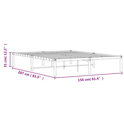 Estrutura de cama 150x200 cm metal branco