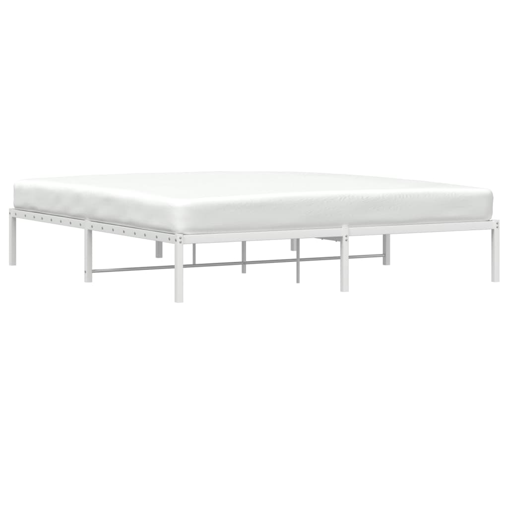 Estrutura de cama 183x213 cm metal branco