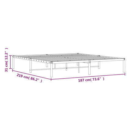 Estrutura de cama 183x213 cm metal branco