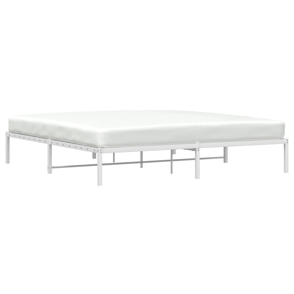 Estrutura de cama 193x203 cm metal branco