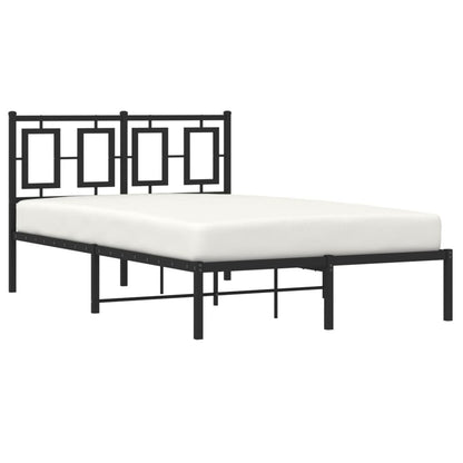 Estrutura de cama com cabeceira 120x200 cm metal preto