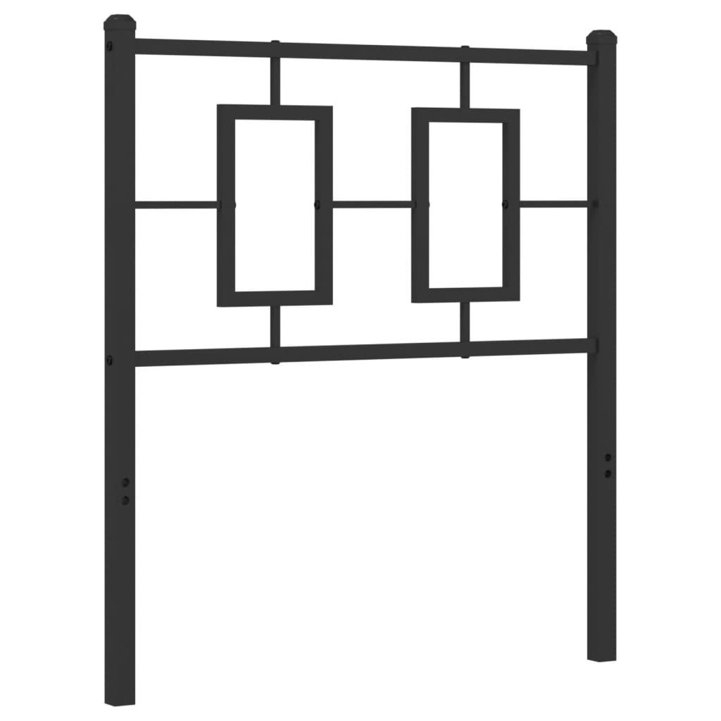 Cabeceira de cama 75 cm metal preto