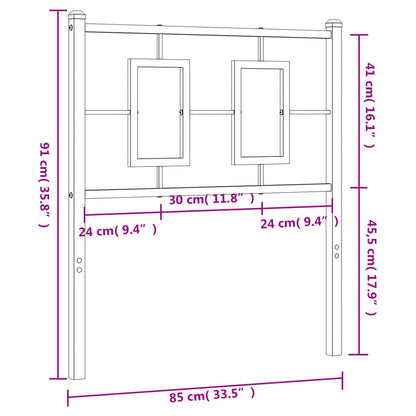 Cabeceira de cama 80 cm metal preto