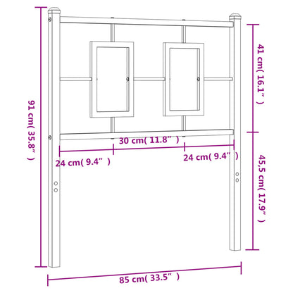 Cabeceira de cama 80 cm metal branco