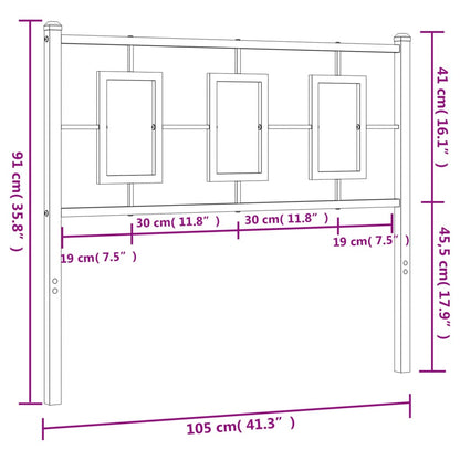 Cabeceira de cama 100 cm metal branco