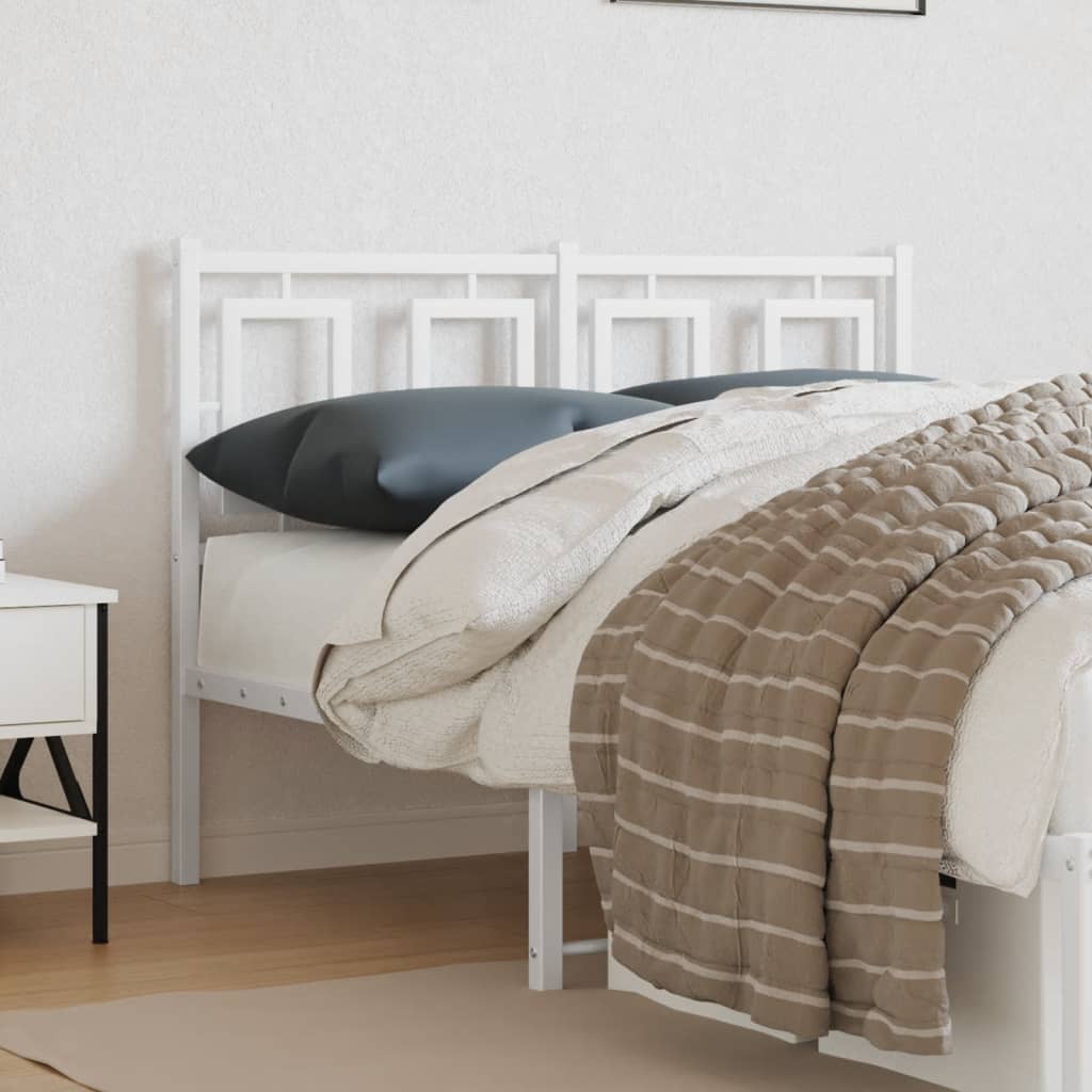 Cabeceira de cama 120 cm metal branco