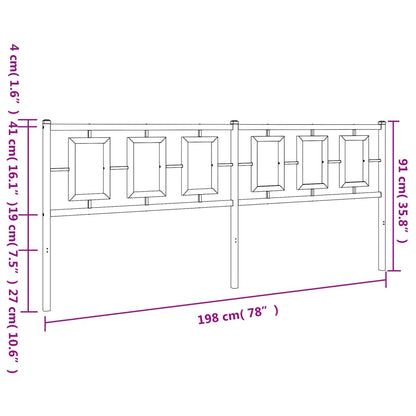 Cabeceira de cama 193 cm metal branco