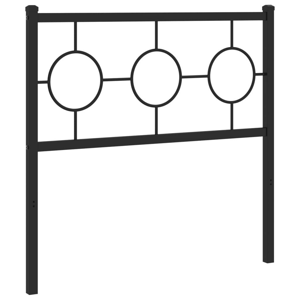 Cabeceira de cama 90 cm metal preto