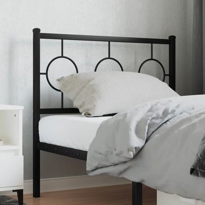 Cabeceira de cama 90 cm metal preto