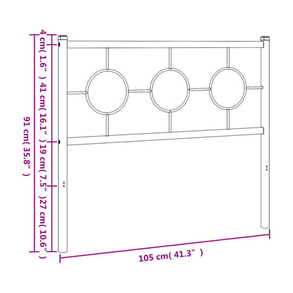 Cabeceira de cama 100 cm metal preto