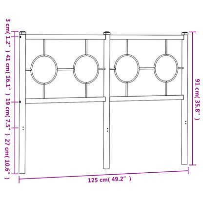 Cabeceira de cama 120 cm metal preto