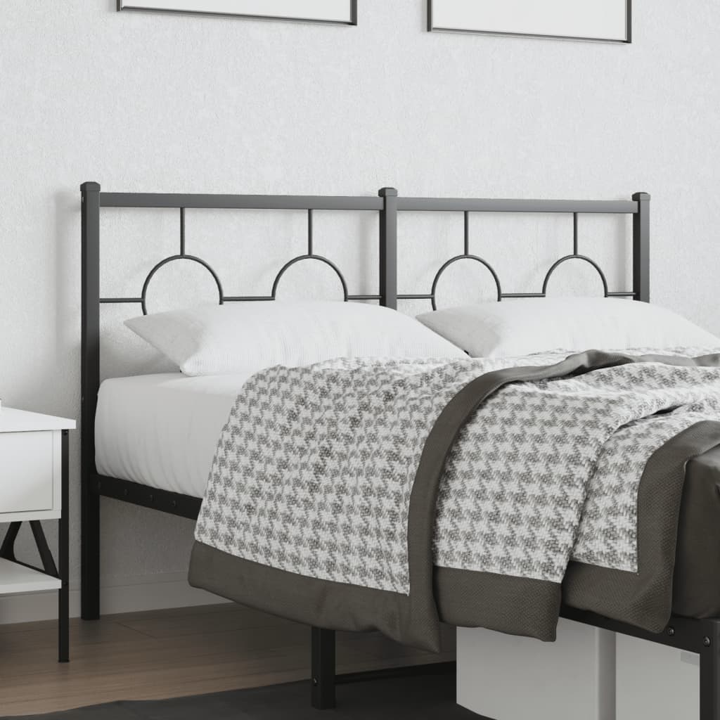 Cabeceira de cama 140 cm metal preto