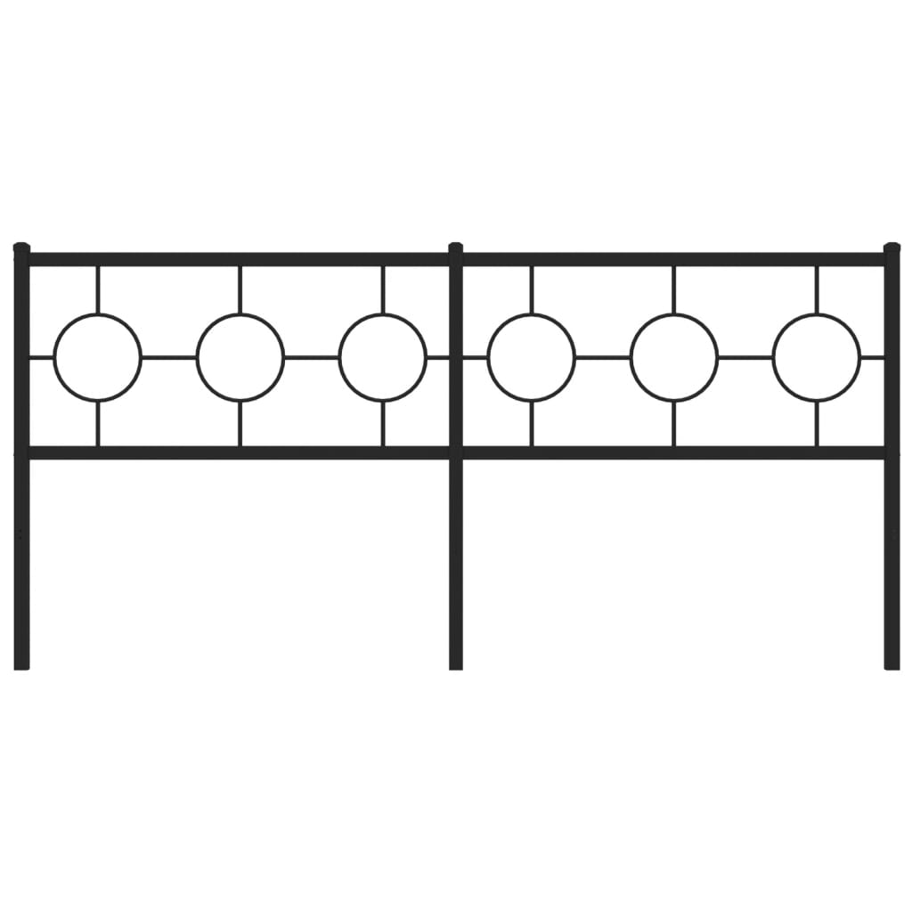 Cabeceira de cama 180 cm metal preto