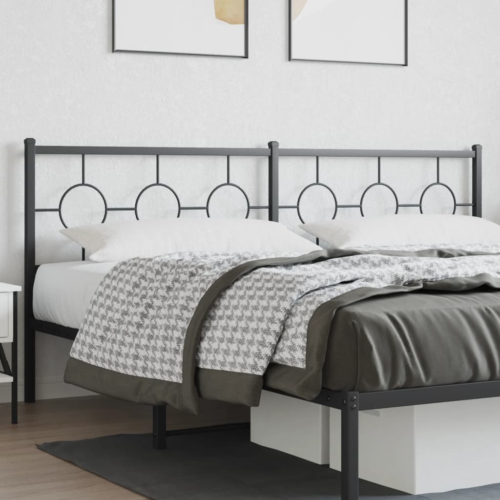 Cabeceira de cama 193 cm metal preto