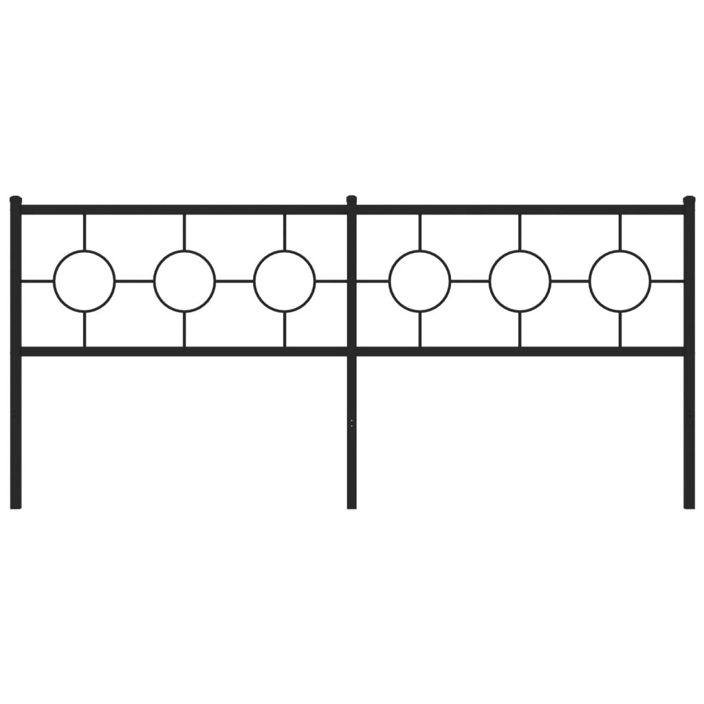 Cabeceira de cama 200 cm metal preto