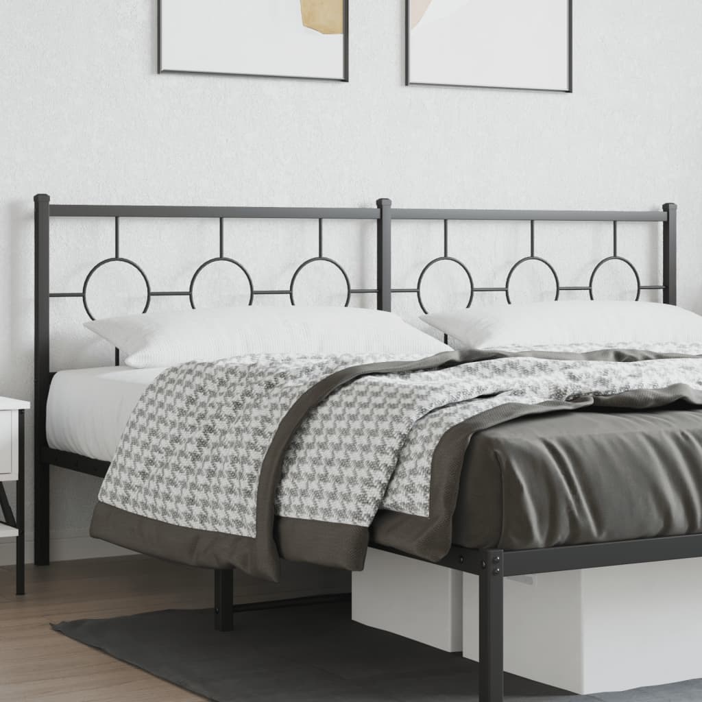 Cabeceira de cama 200 cm metal preto