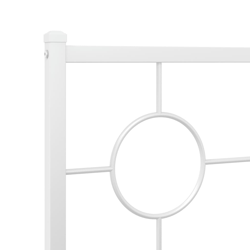 Estrutura de cama com cabeceira 90x200 cm metal branco