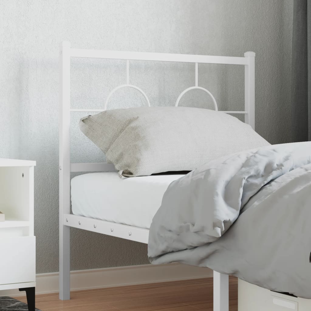 Cabeceira de cama 75 cm metal branco