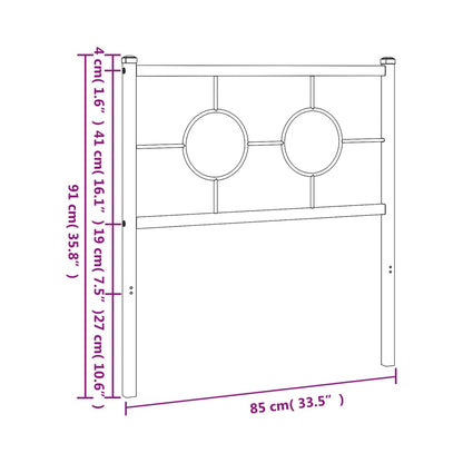 Cabeceira de cama 80 cm metal branco