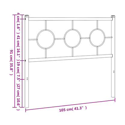 Cabeceira de cama 100 cm metal branco