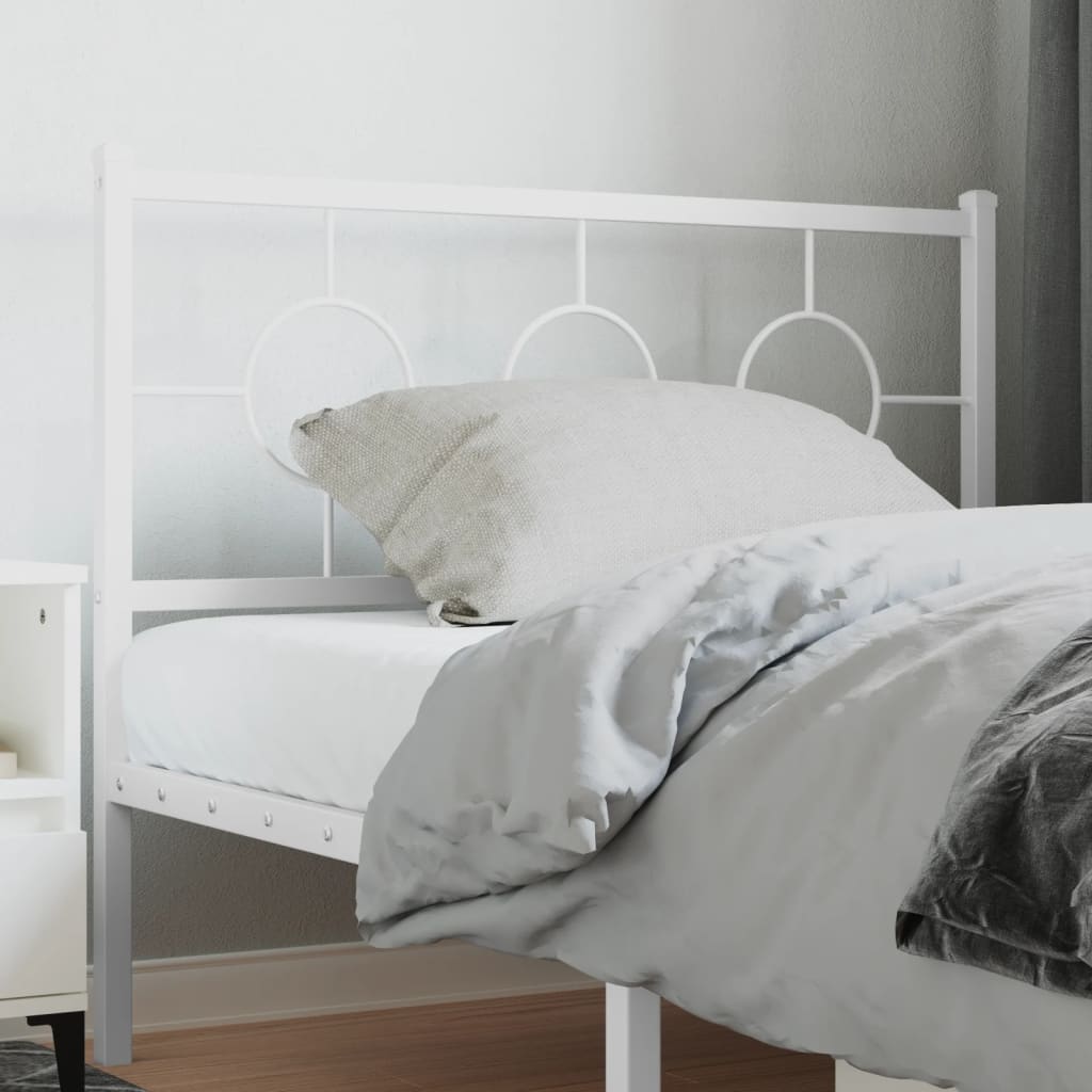 Cabeceira de cama 107 cm metal branco