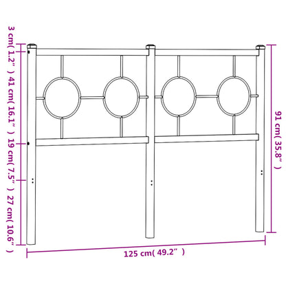 Cabeceira de cama 120 cm metal branco