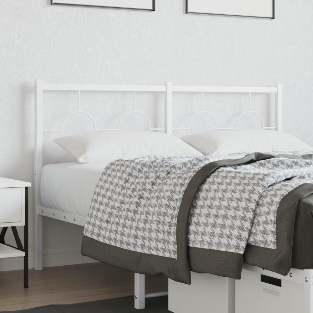 Cabeceira de cama 135 cm metal branco