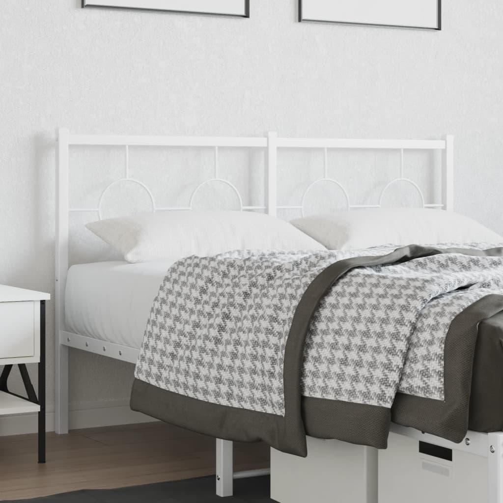 Cabeceira de cama 140 cm metal branco