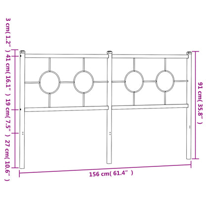 Cabeceira de cama 150 cm metal branco