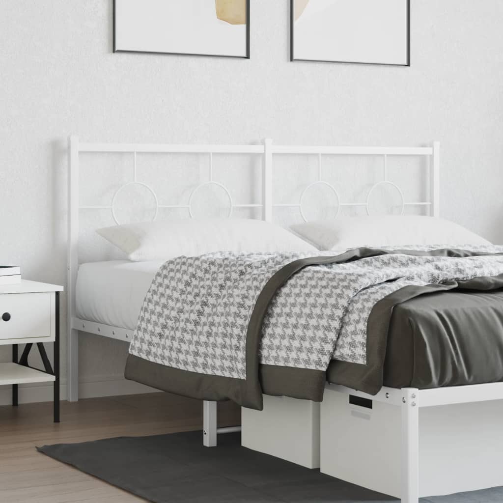 Cabeceira de cama 150 cm metal branco