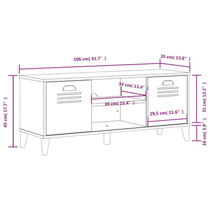 Sapateira VIKEN 106x35x45 cm madeira de pinho maciça branco