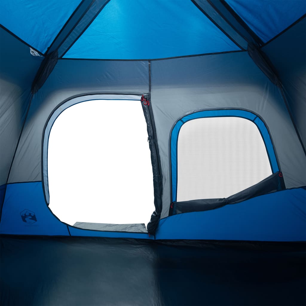 Tenda familiar 6 pessoas libertação rápida impermeável azul