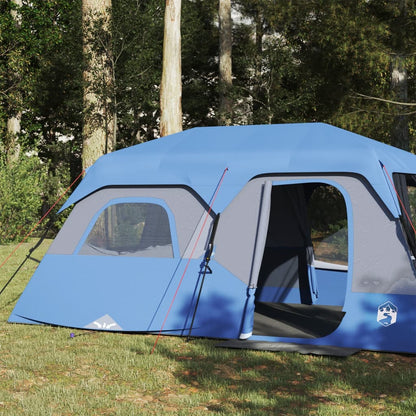 Tenda familiar 9 pessoas libertação rápida impermeável azul