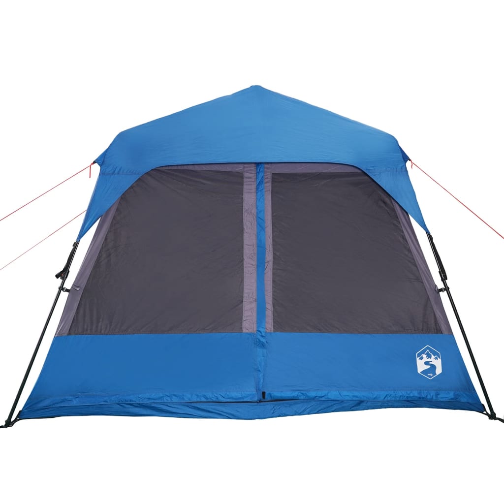 Tenda familiar 9 pessoas libertação rápida impermeável azul