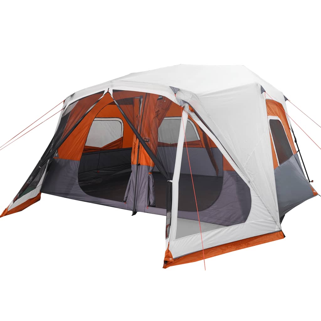 Tenda familiar LED 10 p. libertação rápida cinza-claro/laranja