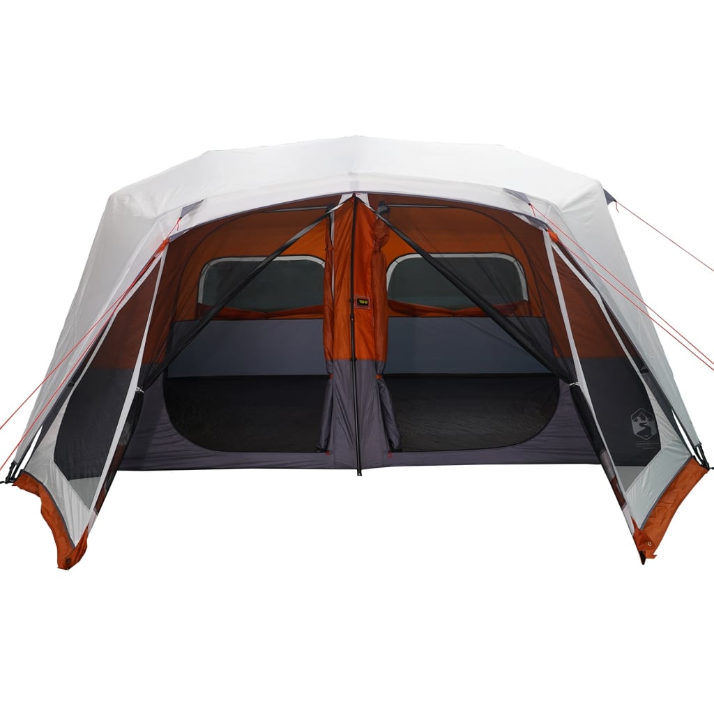 Tenda familiar LED 10 p. libertação rápida cinza-claro/laranja