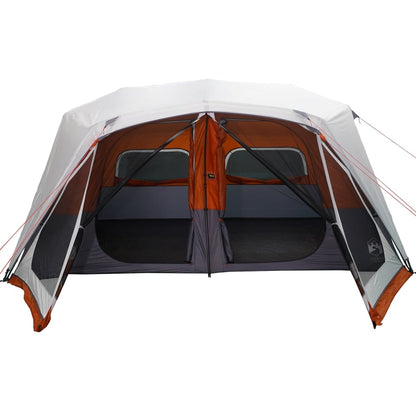 Tenda familiar LED 10 p. libertação rápida cinza-claro/laranja