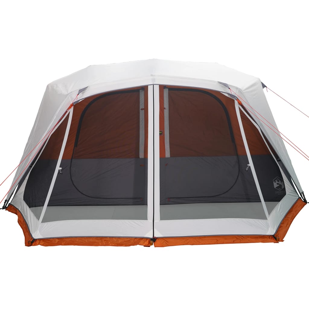 Tenda familiar LED 10 p. libertação rápida cinza-claro/laranja