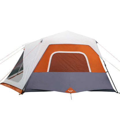 Tenda familiar LED 10 p. libertação rápida cinza-claro/laranja